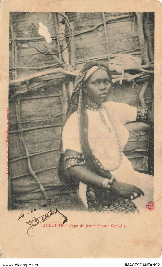 DJIBOUTI #27837 TYPE DE JEUNE FEMME SOMALIS CACHET PAQ - Dschibuti