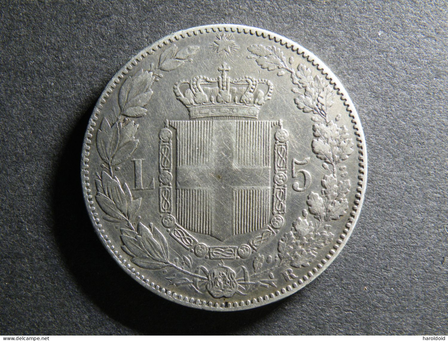 5 LIRE 1879 R - 1878-1900 : Umberto I.