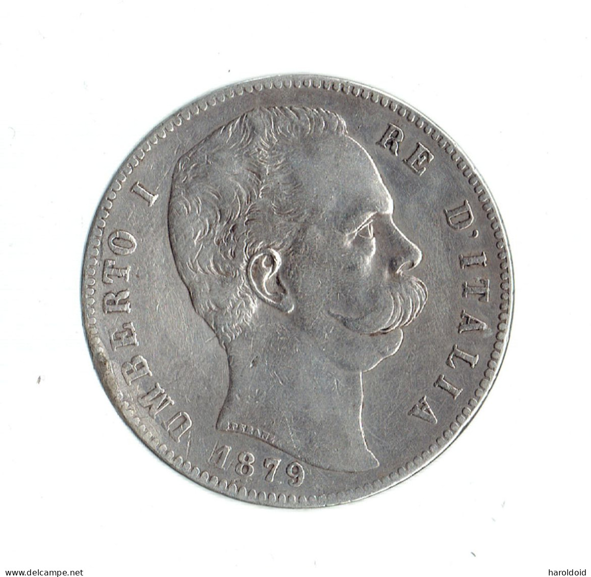 5 LIRE 1879 R - 1878-1900 : Umberto I.