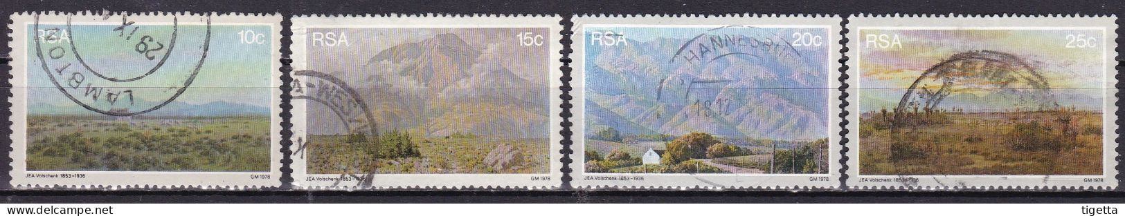 SUD AFRICA 1978 125° ANNIVERSARIO DELLA NASCITA DI J.A. VOLSCHENK SERIE COMPLETA USATA COME DA FOTO - Used Stamps