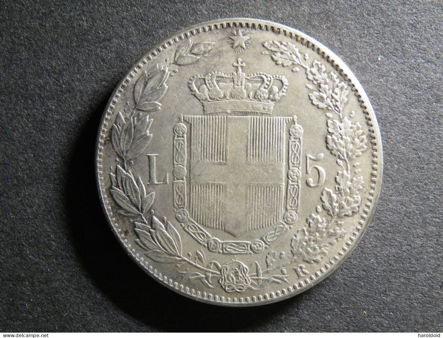 5 LIRE 1878 R - 1878-1900 : Umberto I.