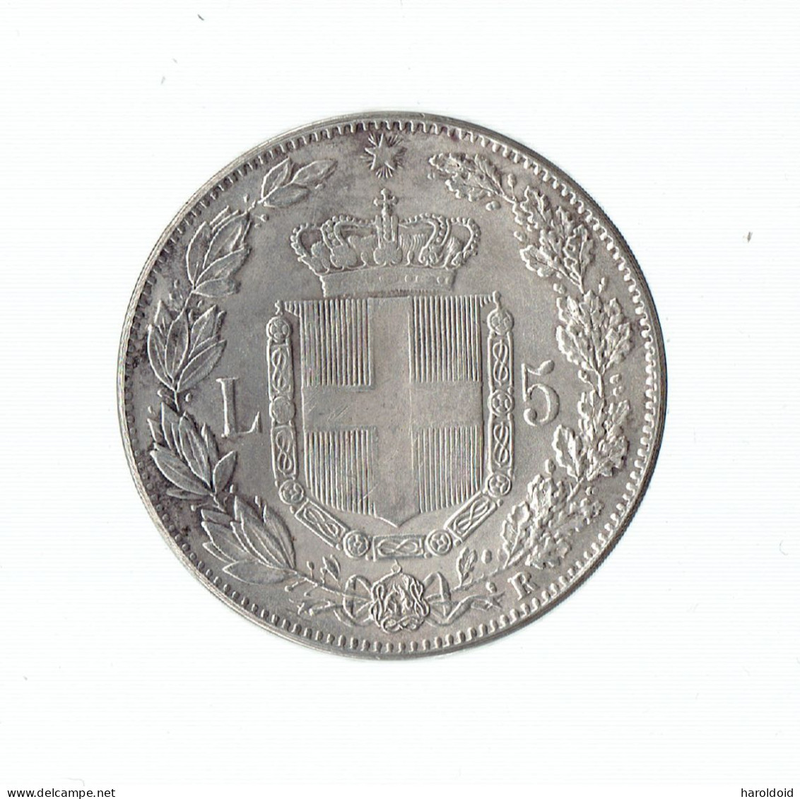 5 LIRE 1878 R - 1878-1900 : Umberto I