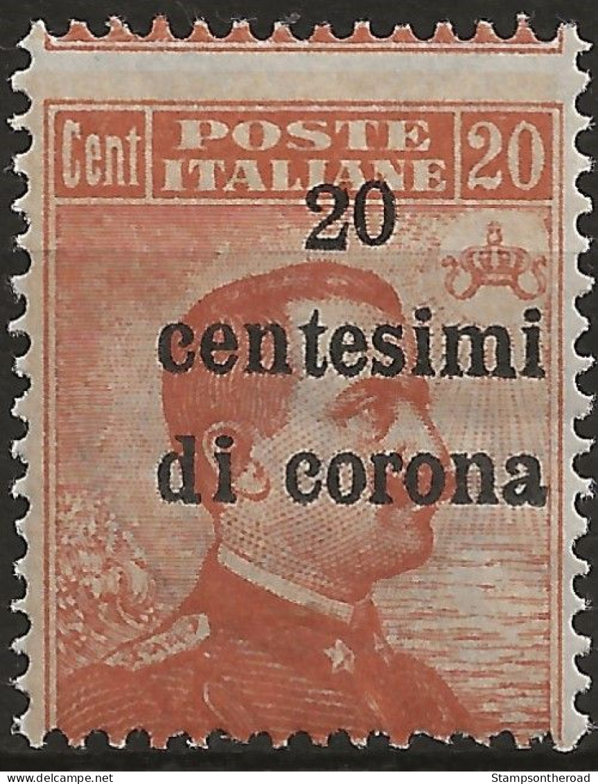 TRTT5N5,1919 Terre Redente - Trento E Trieste, Sassone Nr. 5, Francobollo Nuovo Senza Linguella **/ - Trento & Trieste