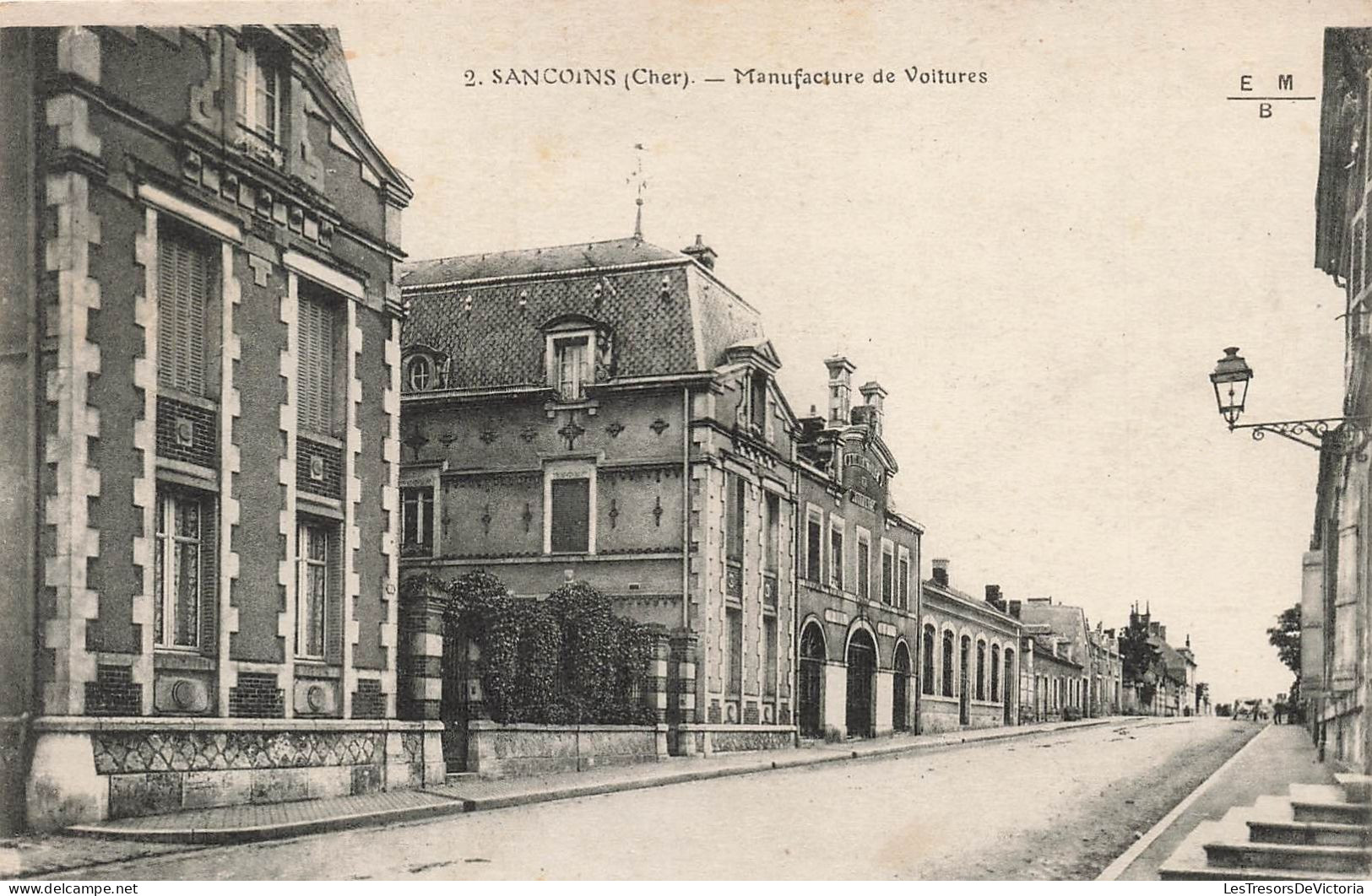 FRANCE - Sancoins (cher) - Manufacture De Voitures - Vue Panoramique - Plusieurs Maisons - Carte Postale Ancienne - Sancoins