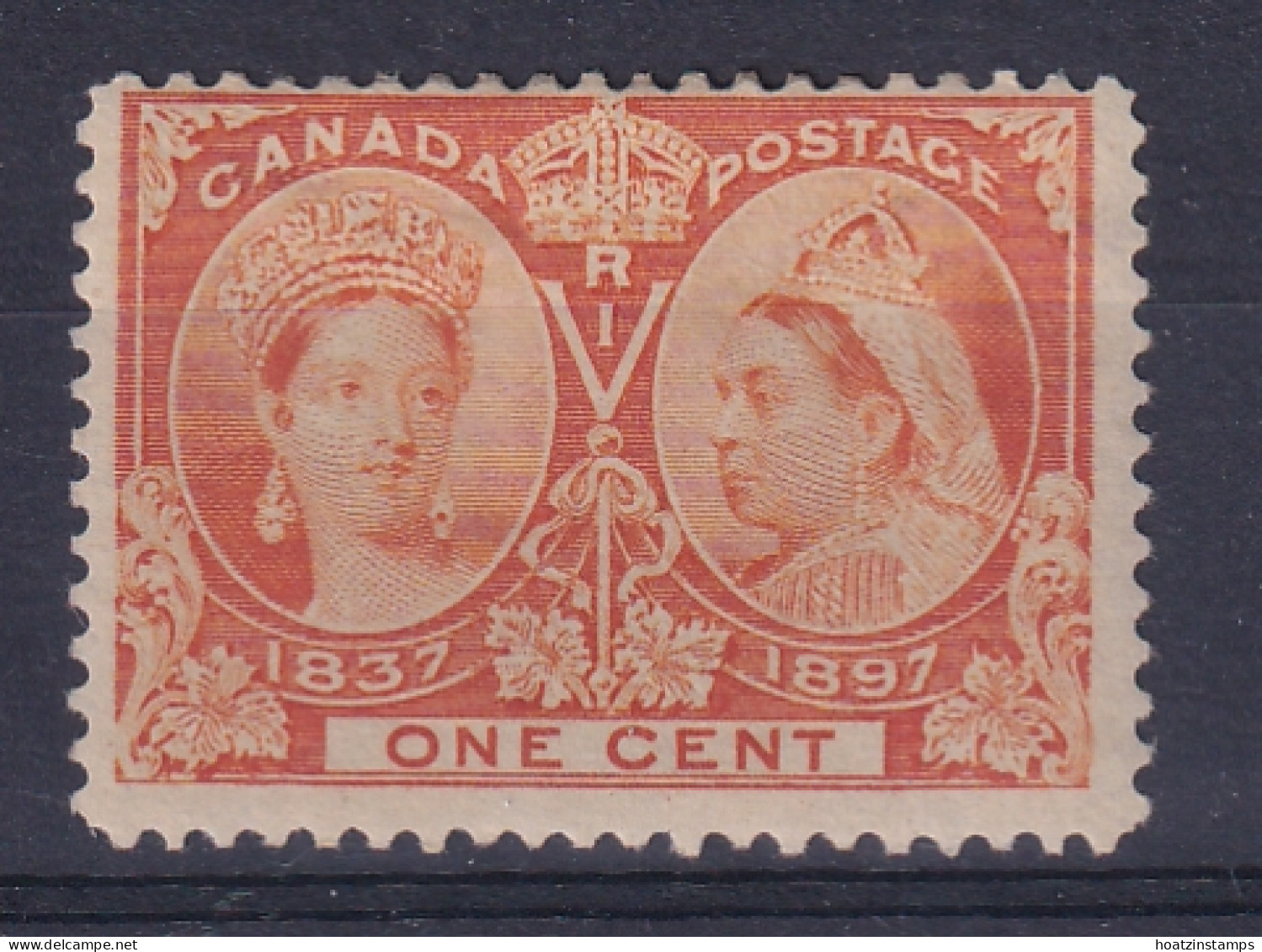 Canada: 1897   QV - Double Head   SG122    1c   Yellow   MH - Unused Stamps