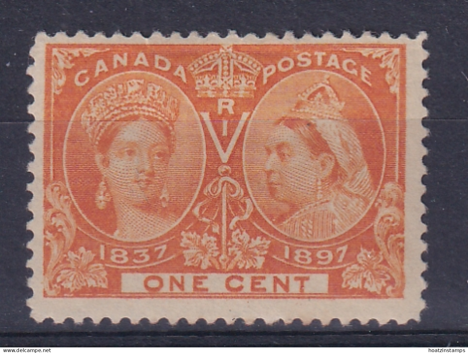 Canada: 1897   QV - Double Head   SG123    1c   Orange-yellow   MH - Ungebraucht