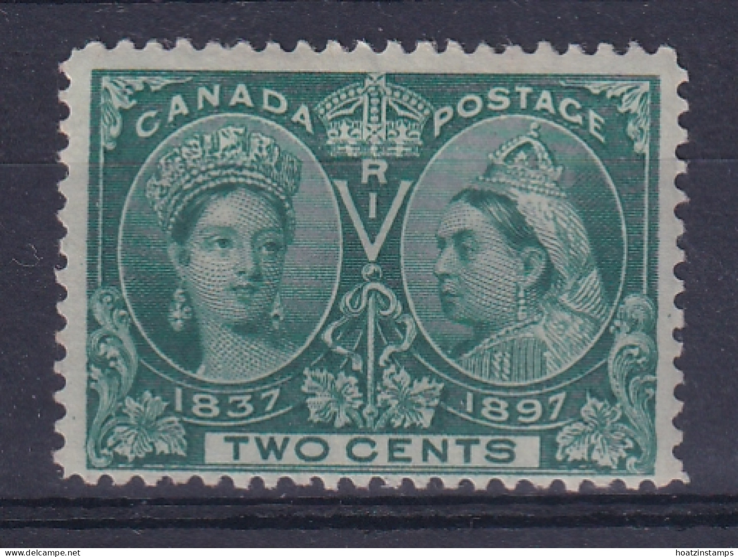 Canada: 1897   QV - Double Head   SG124    2c   Green   MH - Ongebruikt