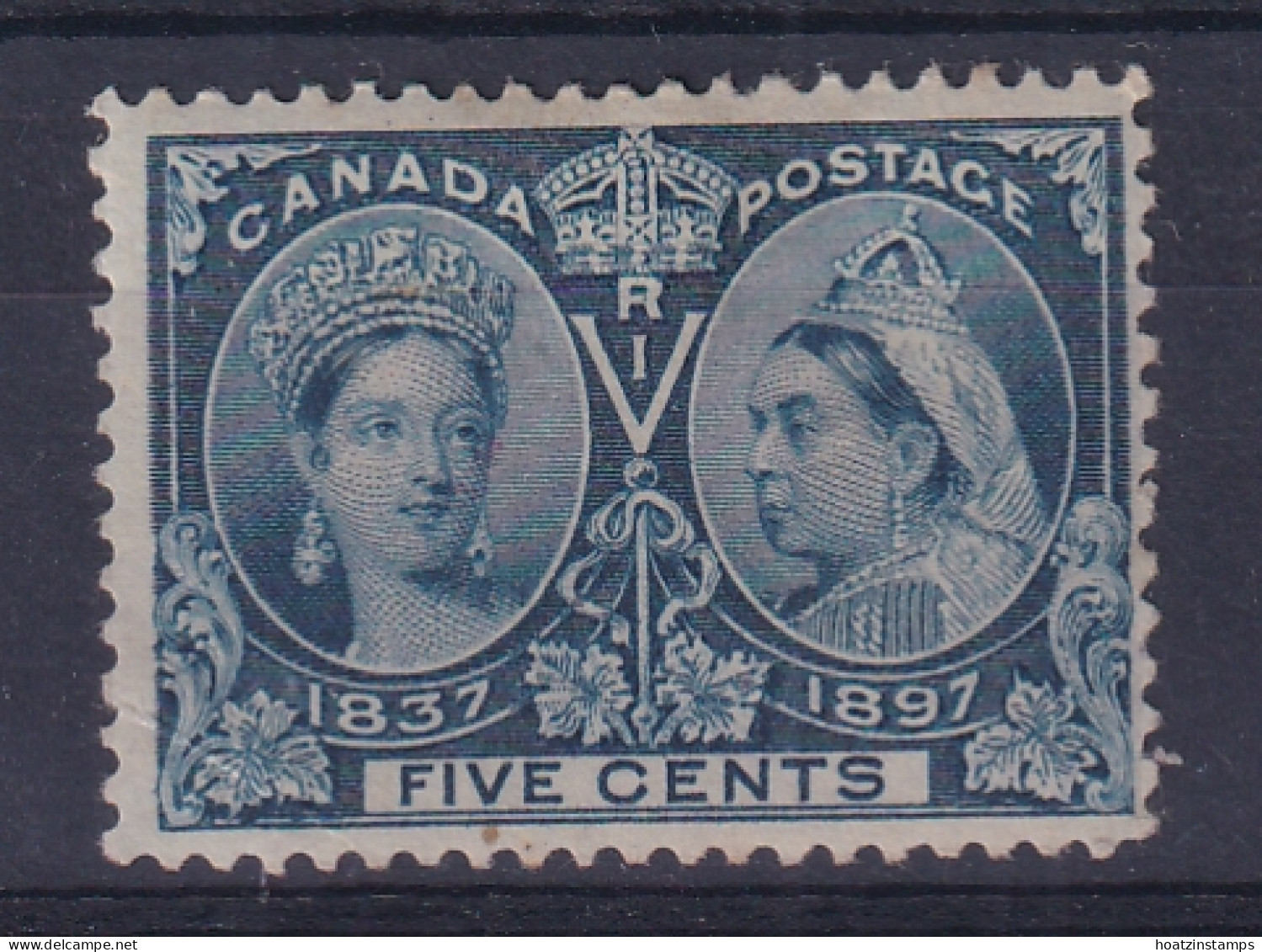 Canada: 1897   QV - Double Head   SG128    5c   Deep Blue  MH - Ongebruikt