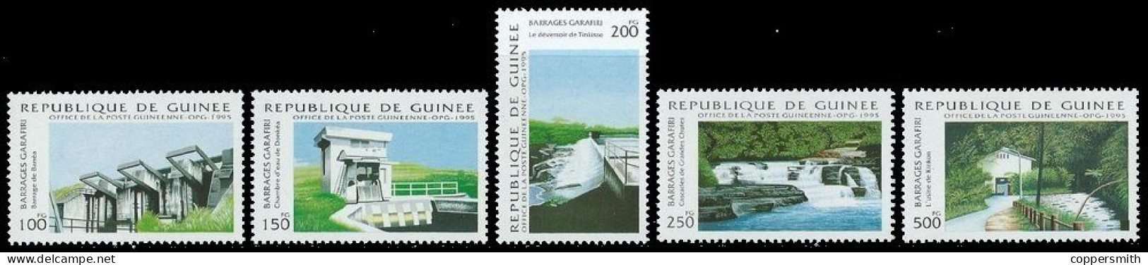 (027) Guinea / Guine   Water Supply / Architecture / Dams / Barrages / Staudämme ** / Mnh  Michel 1510-14 - República De Guinea (1958-...)