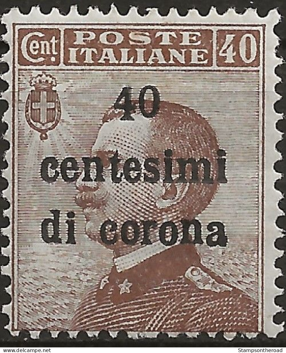 TRTT7L,1919 Terre Redente - Trento E Trieste, Sassone Nr. 7, Francobollo Nuovo Con Traccia Di Linguella */ - Trento & Trieste