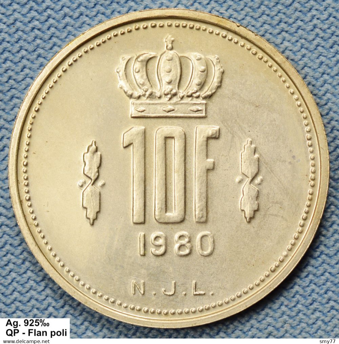 Luxembourg • 10 Francs 1980  Argent / Silver 925‰ (Jean) •  QP / Flan Poli  •  3'000 Ex.  • Rare •  [24-464] - Luxemburg