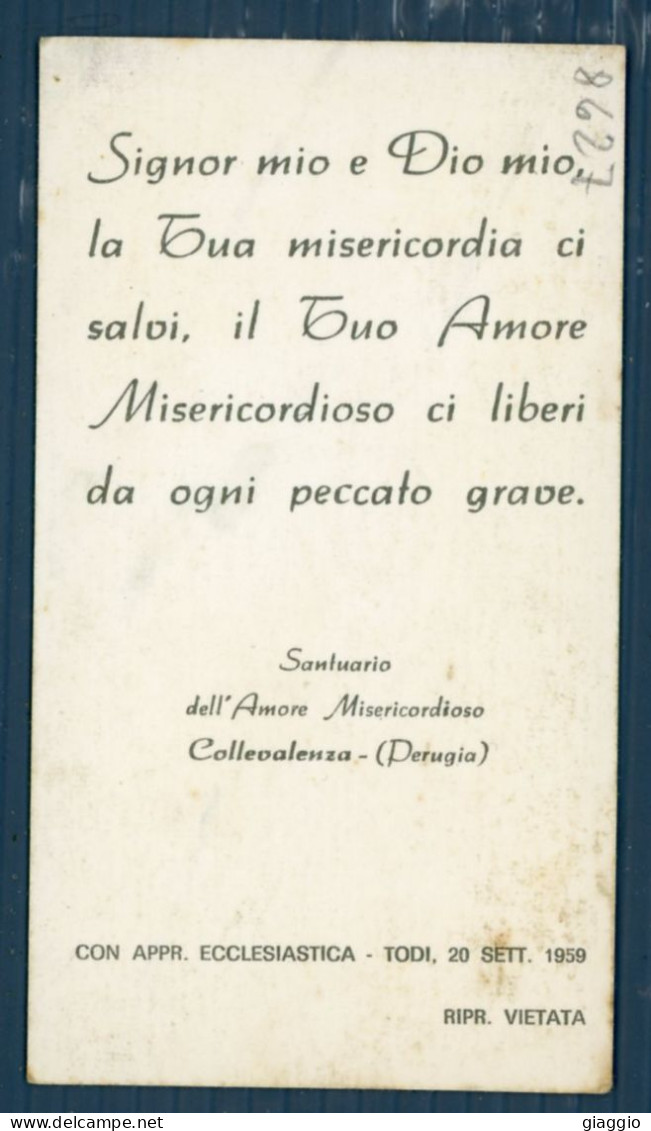 °°° Santino N. 862t - Gesù Collevalenza Cartoncino °°° - Religion & Esotérisme