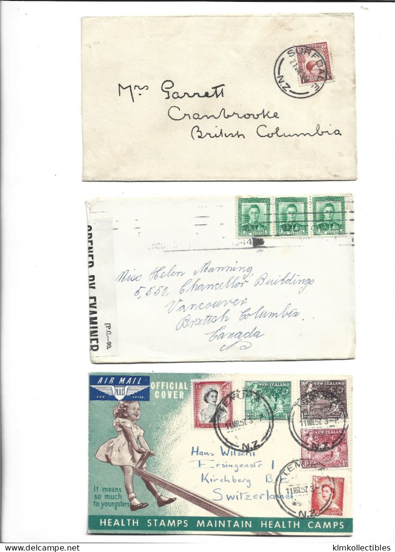 NEW ZEALAND - POSTAL HISTORY LOT - CENSORED - Other & Unclassified