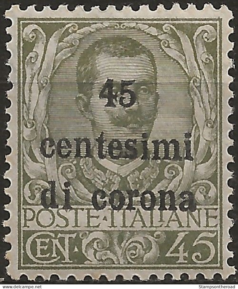 TRTT8NA,1919 Terre Redente - Trento E Trieste, Sassone Nr. 8, Francobollo Nuovo Senza Linguella **/ - Trentino & Triest