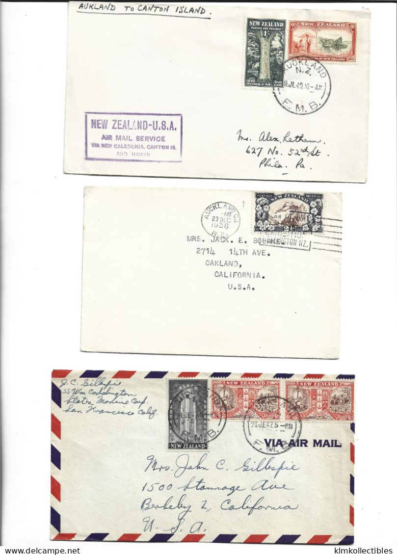 NEW ZEALAND - POSTAL HISTORY LOT - AIRMAIL - Andere & Zonder Classificatie