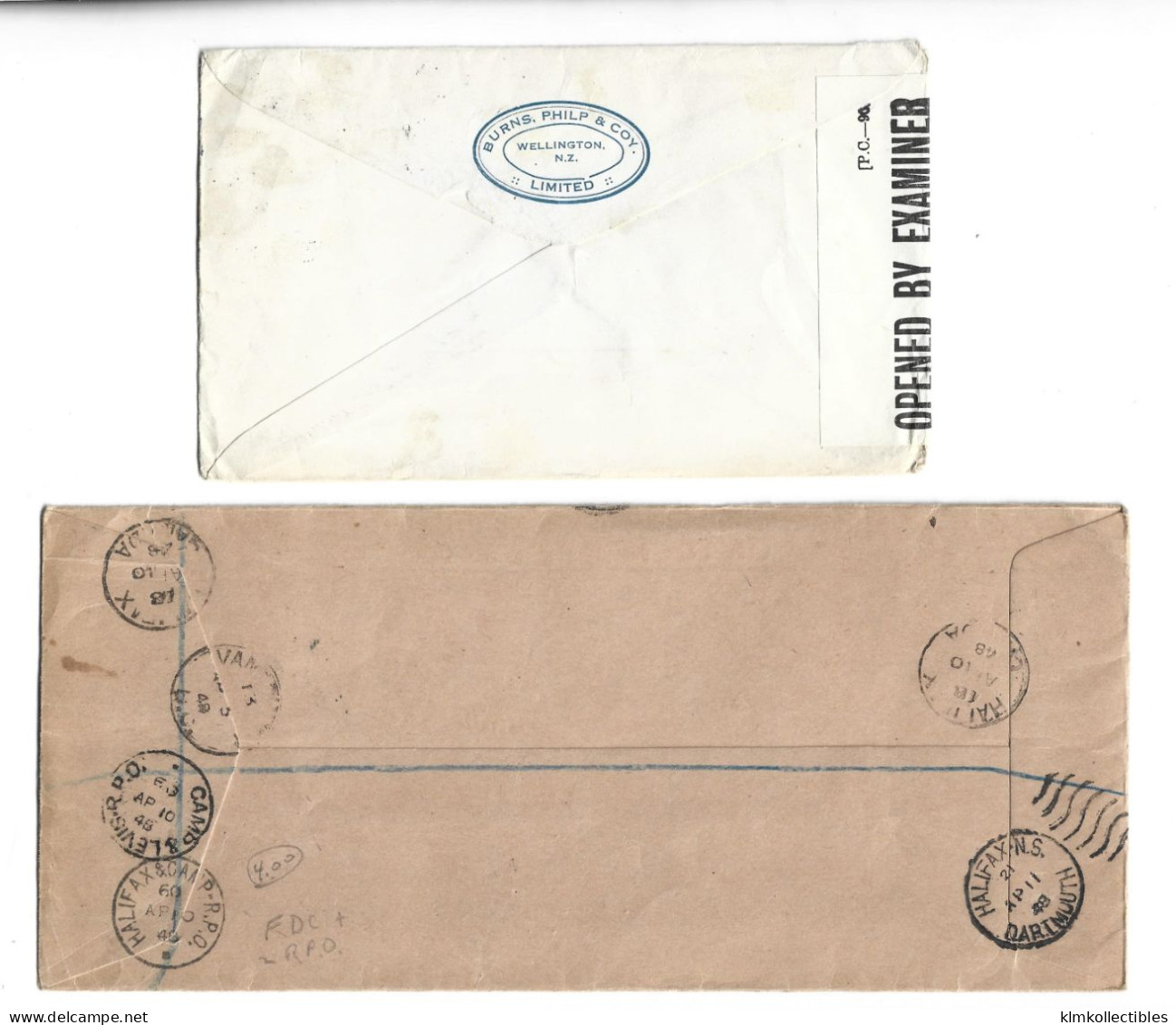 NEW ZEALAND - POSTAL HISTORY LOT - CENSORED OFFICIAL - FULL SET ON COVER OTAGO - Autres & Non Classés