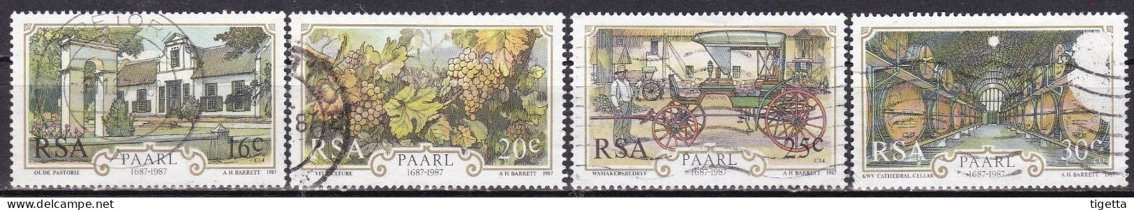 SUD AFRICA 1987 300° ANNIVERSARIO DELLA CITTA DI PAARL SERIE COMPLETA USATA COME DA FOTO - Usados