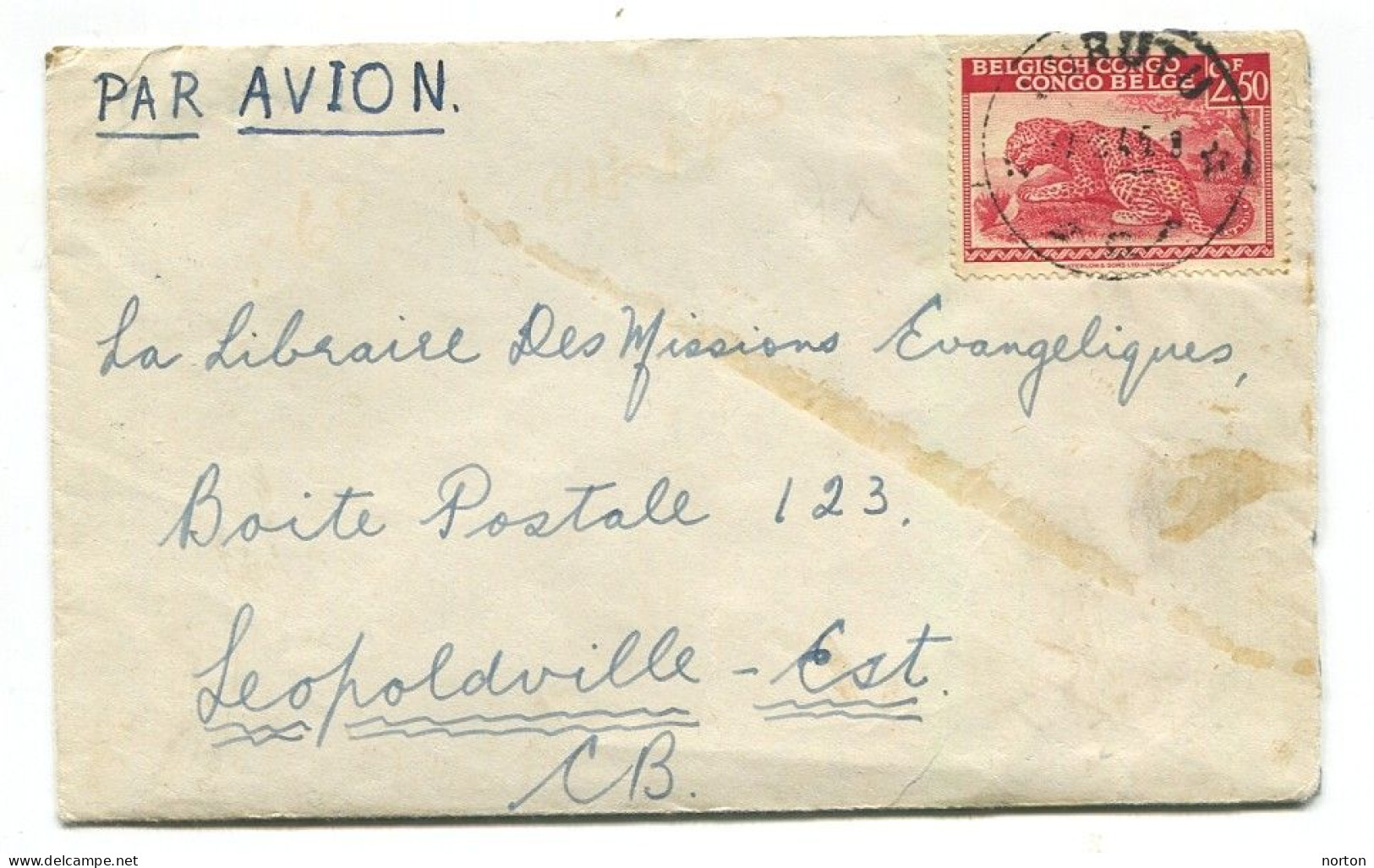 Congo Lubutu Oblit. Keach 8A1 Sur C.O.B. 241 Sur Lettre Vers Léopoldville-Est Le 01/03/1946 - Cartas & Documentos