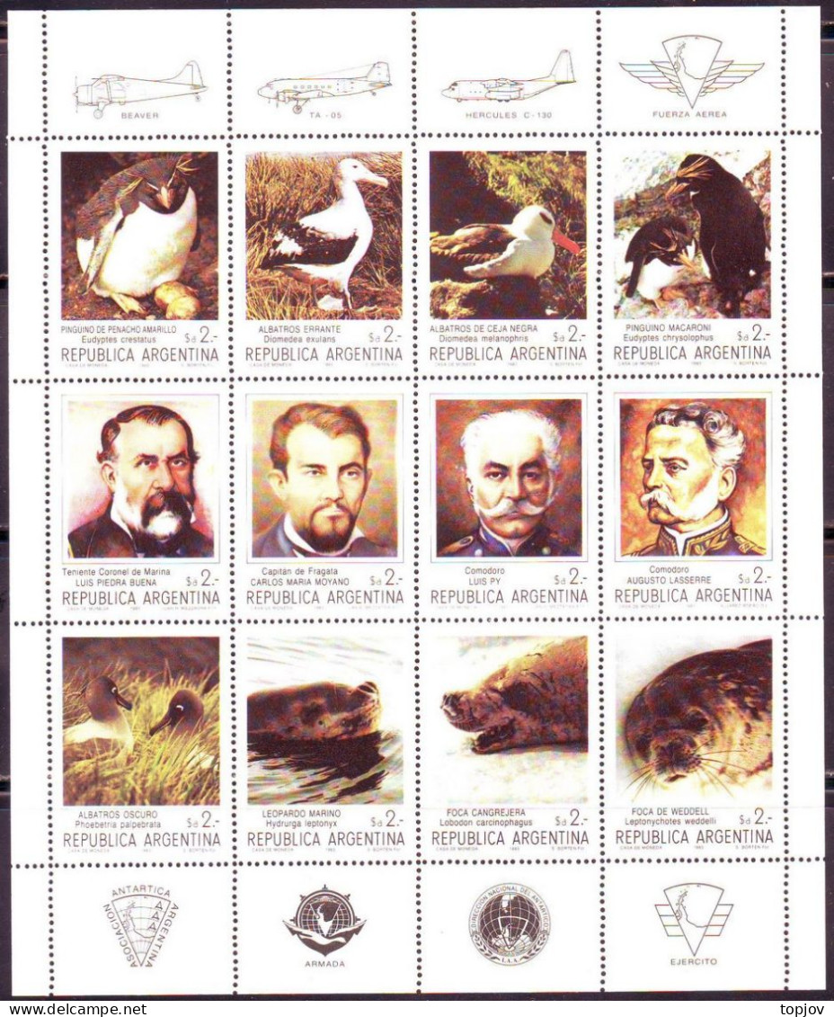 ARGENTINA - ANTARCTIC   FAUNA + VIP - **MNH - 1983 - Expediciones Antárticas