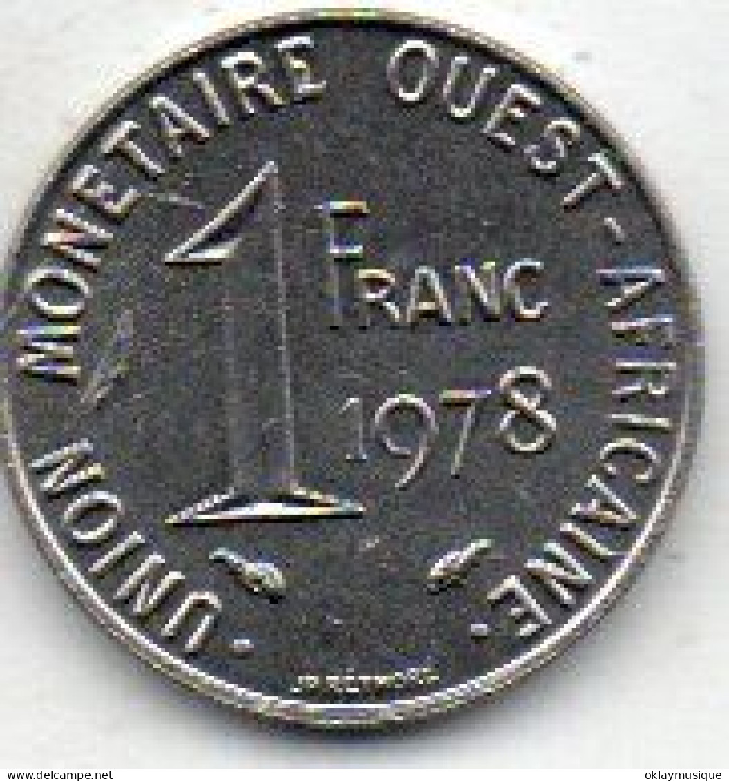 Afrique De L'ouest 1 Franc1978 - Zuid-Afrika