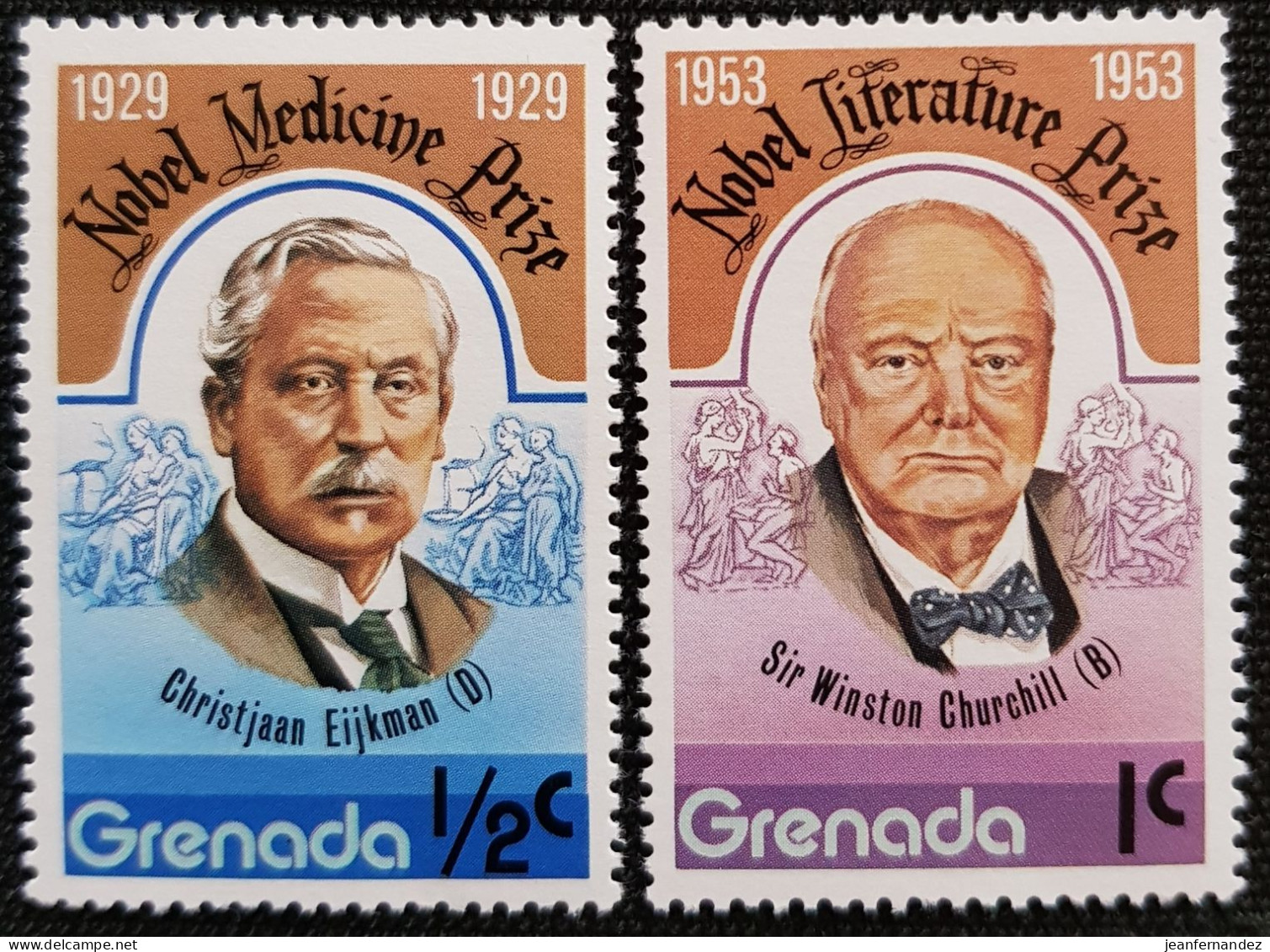 Grenade 1978 Nobel Prize Winners   Stampworld N° 866 Et 867 - Grenada (1974-...)