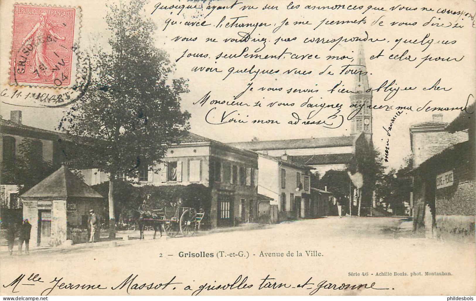 TARN ET GARONNE  GRISOLLES  Avenue De La Ville - Grisolles