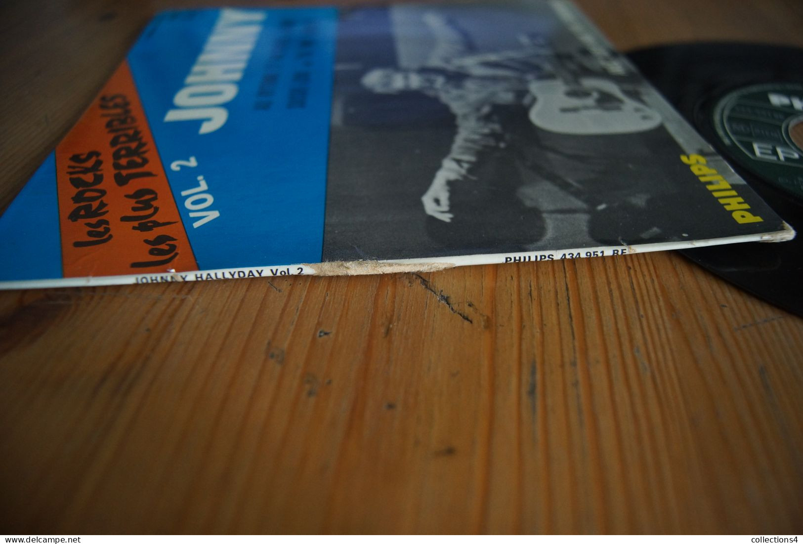 JOHNNY HALLYDAY  LES ROCKS LES PLUS TERRIBLES VOL 2 EP POCHETTE CARTON1964 VARIANTE - 45 Toeren - Maxi-Single