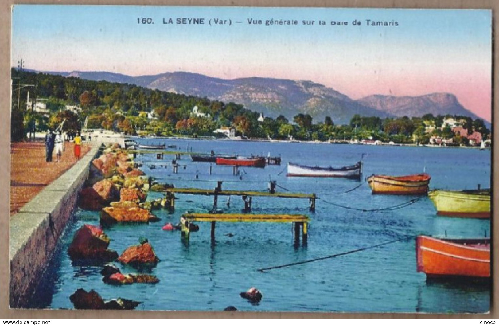 CPA 83 - LA SEYNE - Vue Générale Sur La Baie De Tamaris - TB PLAN Quai Et Bateau Barques - La Seyne-sur-Mer