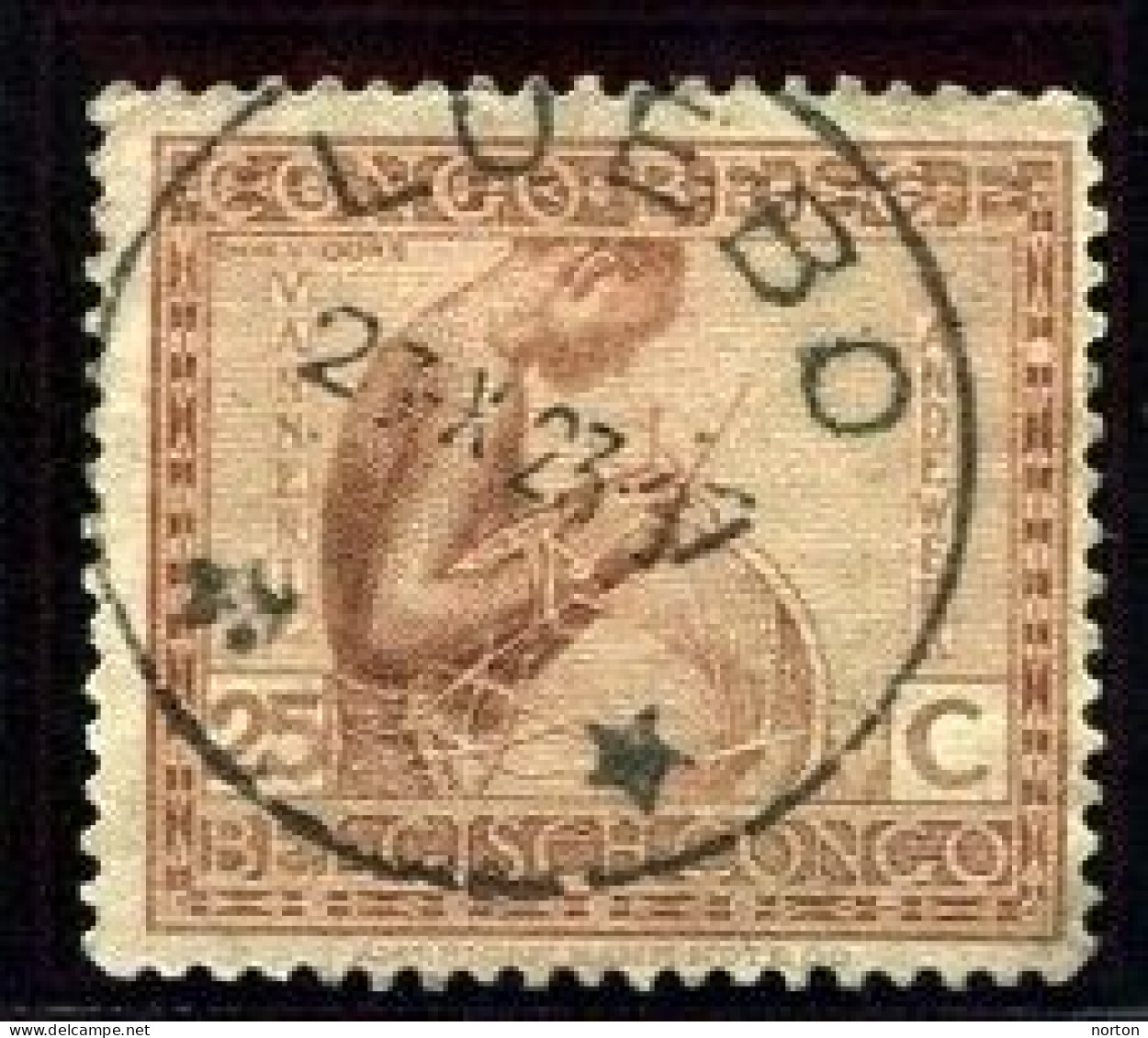 Congo Luebo Oblit. Keach 5D1-Dmyt Sur C.O.B. 110 Le 23/10/1923 - Usados