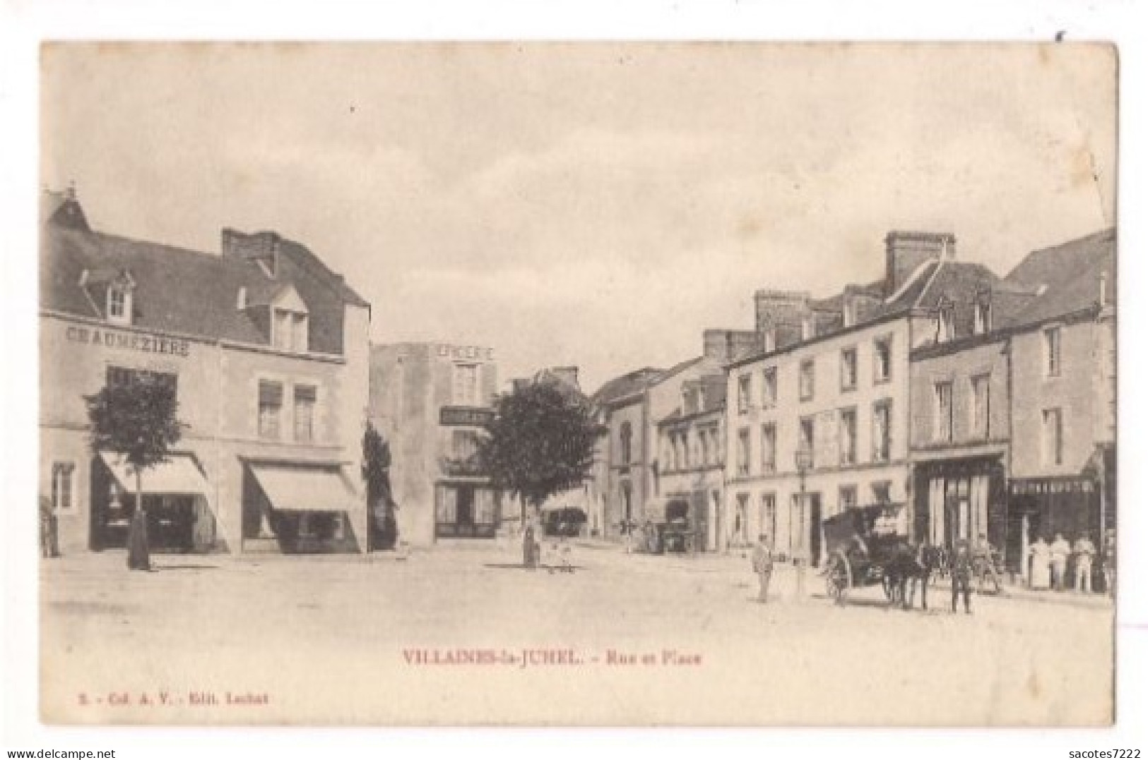 VILLAINES LA JUHEL - Rue Et Place - - Villaines La Juhel