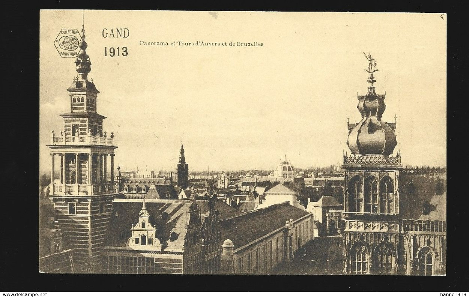 Gent Panorama 1913 Exposition Tours D' Anvers Et De Bruxelles Htje - Gent