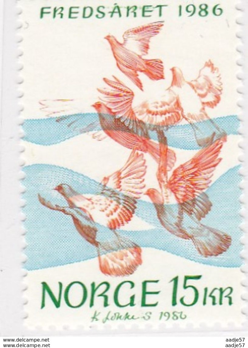 Norway 1986 Mi 960 MNH** - Palomas, Tórtolas