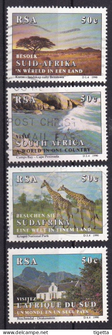 SUD AFRICA 1990 TURISMO SERIE COMPLETA USATA COME DA FOTO - Gebruikt