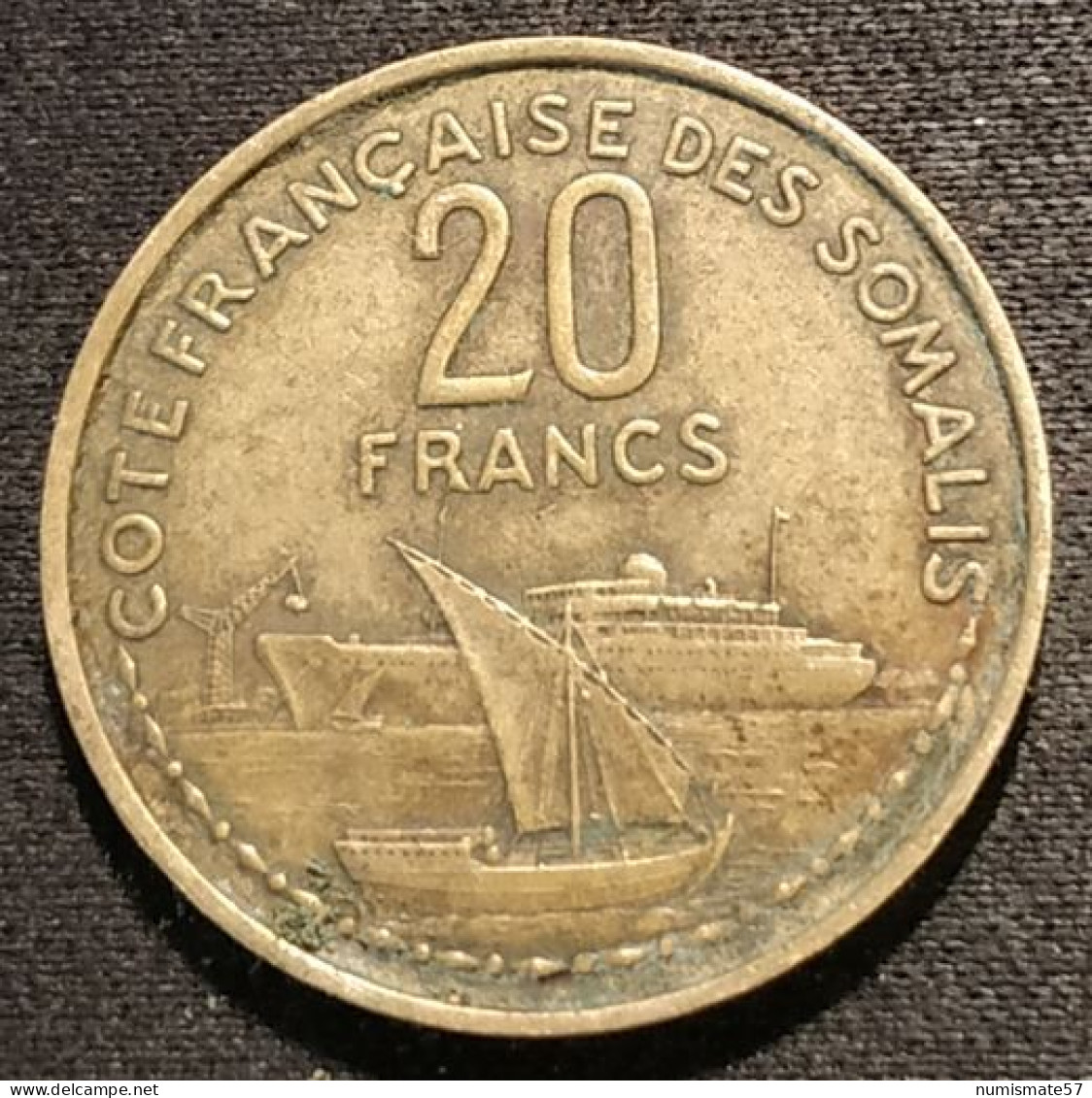 Pas Courant - DJIBOUTI - 20 FRANCS 1952 - KM 7 - COTE FRANÇAISE DES SOMALIS - Gibuti