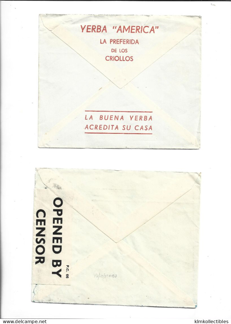 URUGUAY - POSTAL HISTORY LOT - CENSORED - Uruguay