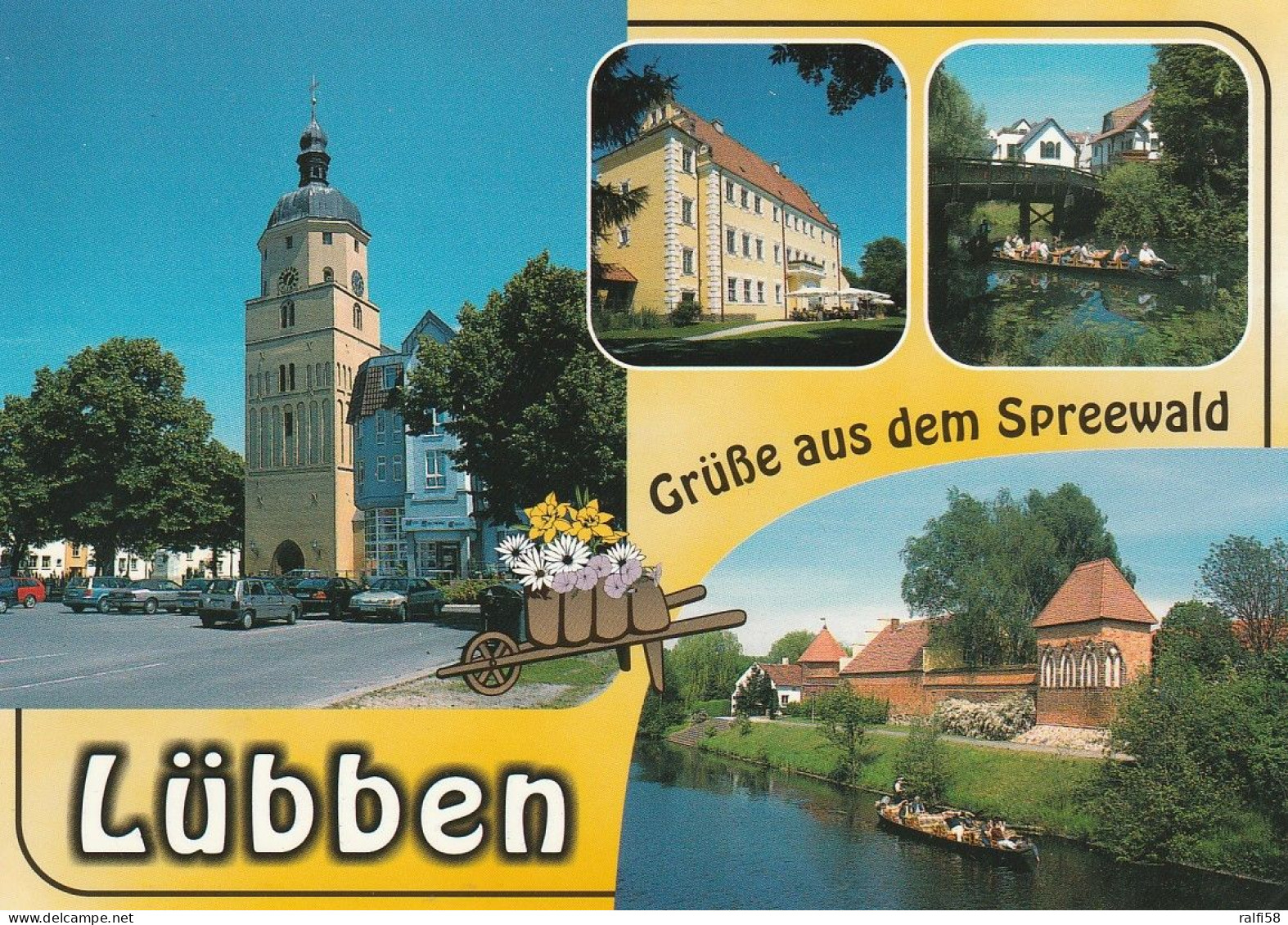 1 AK Germany * Ansichten Von Lübben (Spreewald) Mit Der Paul-Gerhard-Kirche, Schloss, Hauptspree, Stadtmauerrest * - Luebben (Spreewald)