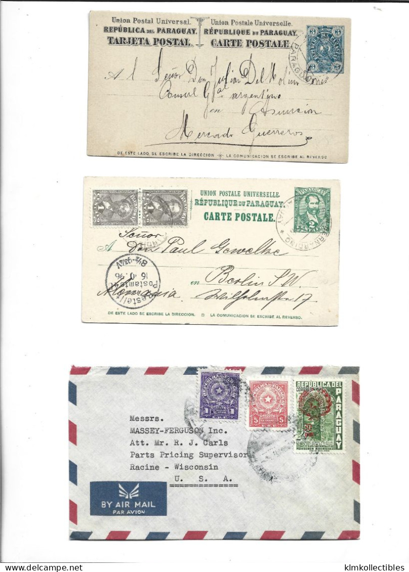 PARAGUAY - POSTAL HISTORY LOT - Paraguay