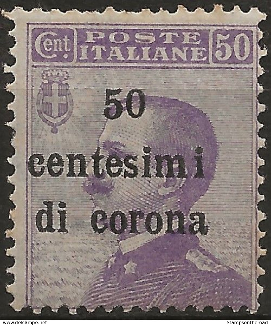 TRTT9L1,1919 Terre Redente - Trento E Trieste, Sassone Nr. 9, Francobollo Nuovo Con Traccia Di Linguella */ - Trente & Trieste