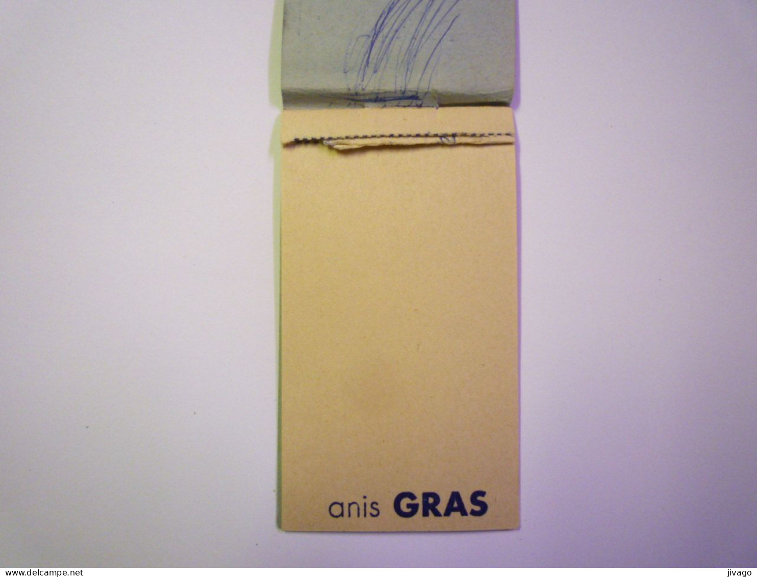 2024 - 1137  PETIT CARNET  PUB  "ANIS GRAS"  (6 X 11 Cm)   XXX - Advertising