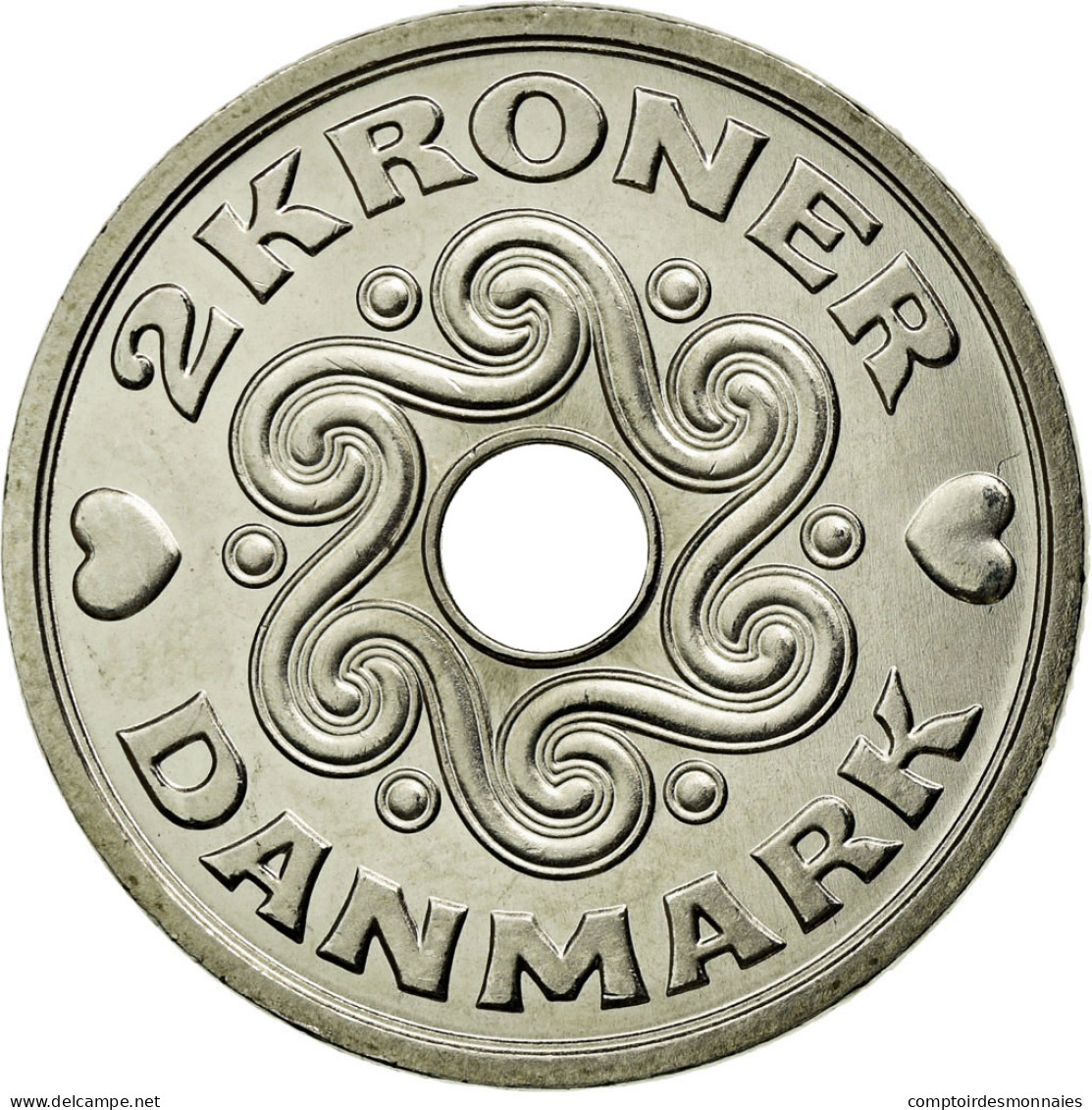 Monnaie, Danemark, Margrethe II, 2 Kroner, 2007, Brondby, SPL, Copper-nickel - Denmark