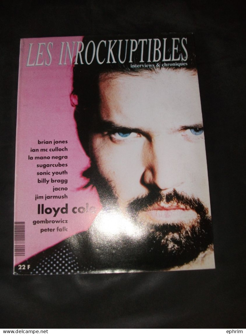 Les Inrockuptibles N°19 Lloyd Cole Mano Negra Brian Jones Björk Sonic Youth Jim Jarmush Peter Falk Jacno Magazine 1989 - Musica