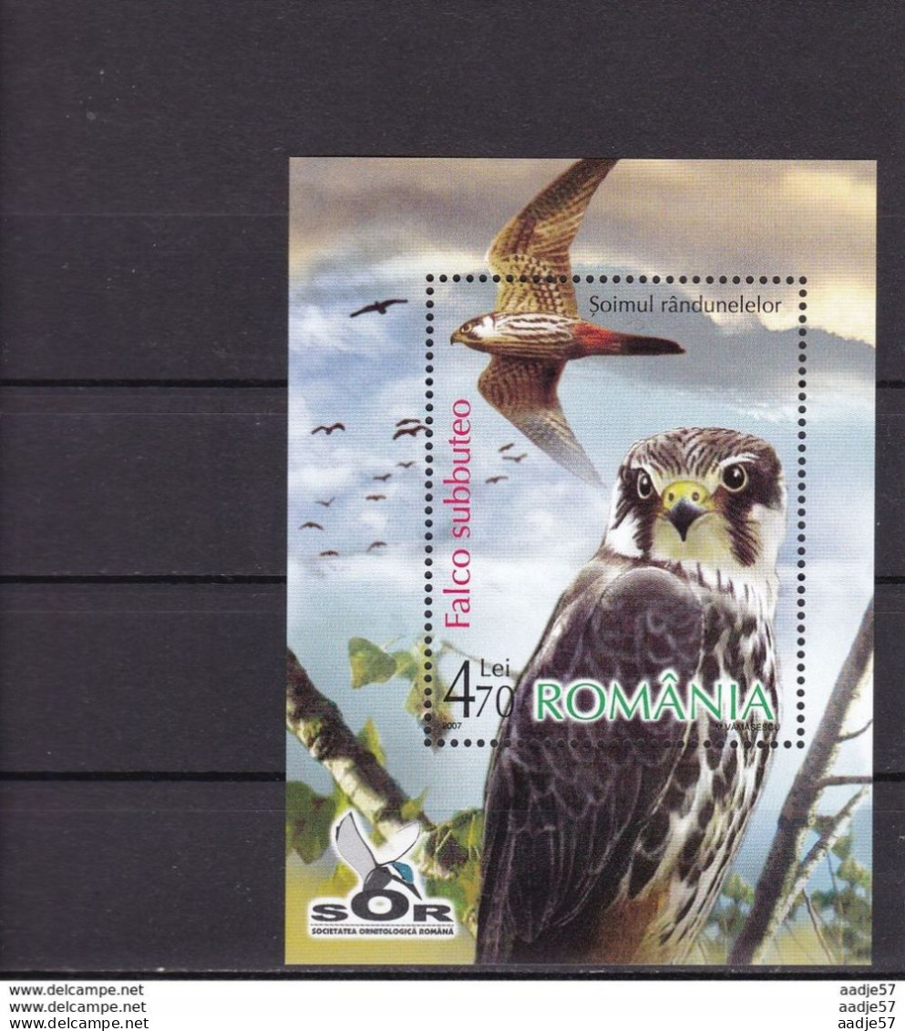 Romania 2007 Rumänien Mi Block 395(396) Birds Of Prey MNH ** - Águilas & Aves De Presa