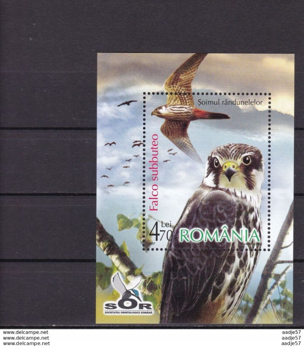 Romania 2007 Rumänien Mi Block 395(396) Birds Of Prey MNH ** - Eagles & Birds Of Prey