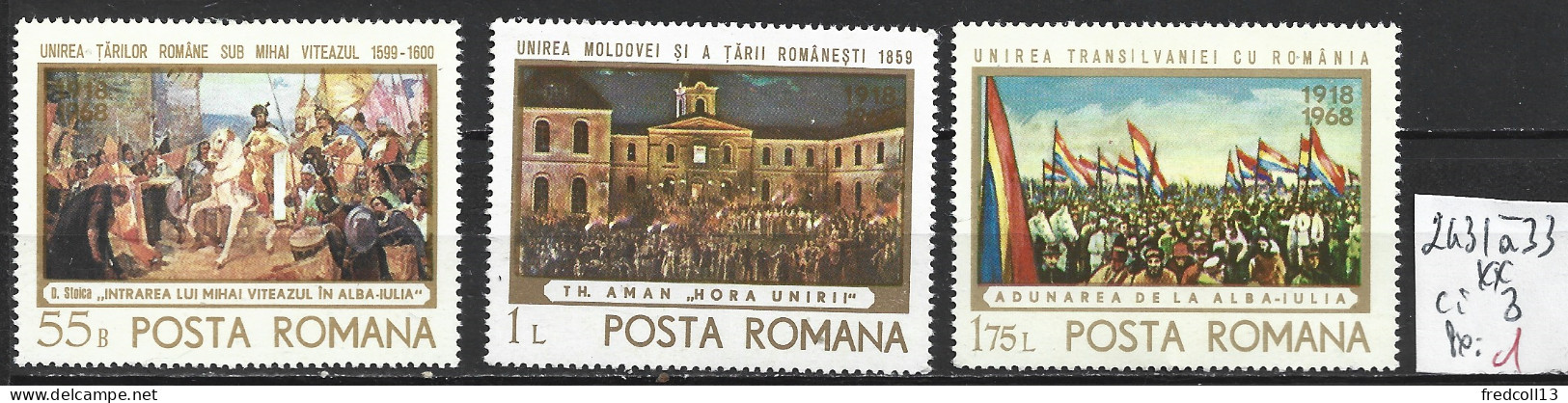 ROUMANIE 2431 à 33 ** Côte 3 € - Unused Stamps