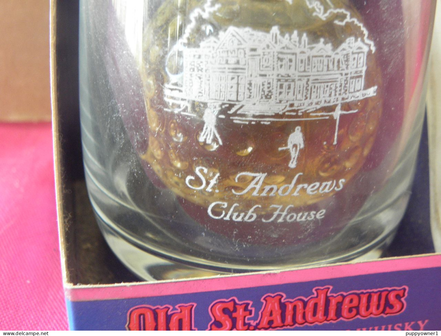 Verre Souvenir Et Bouteille De Whisky 50ml St Andrews Terrain De Golf - Whisky