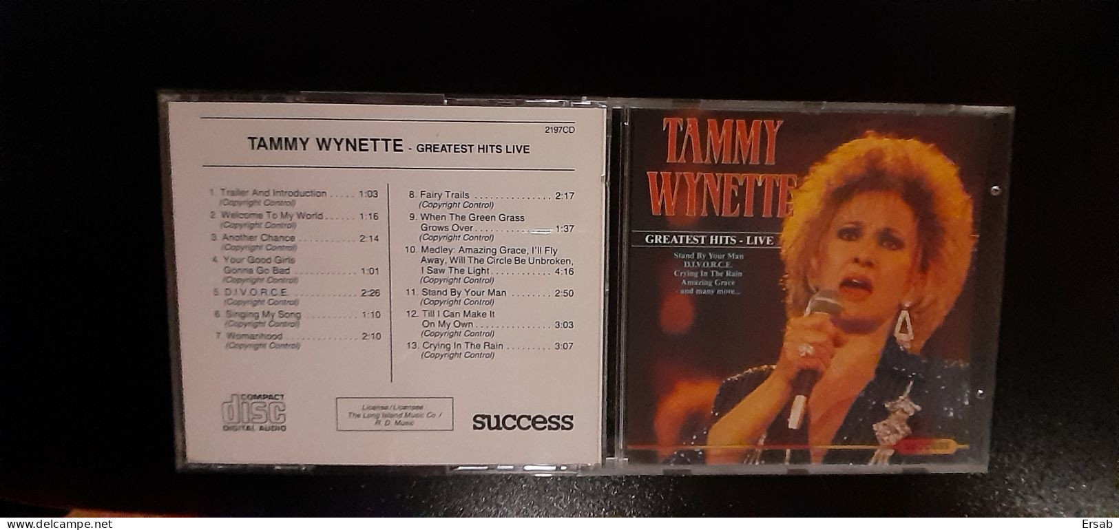 CD Tammy Wynette Greatest Hits Live - Country Et Folk