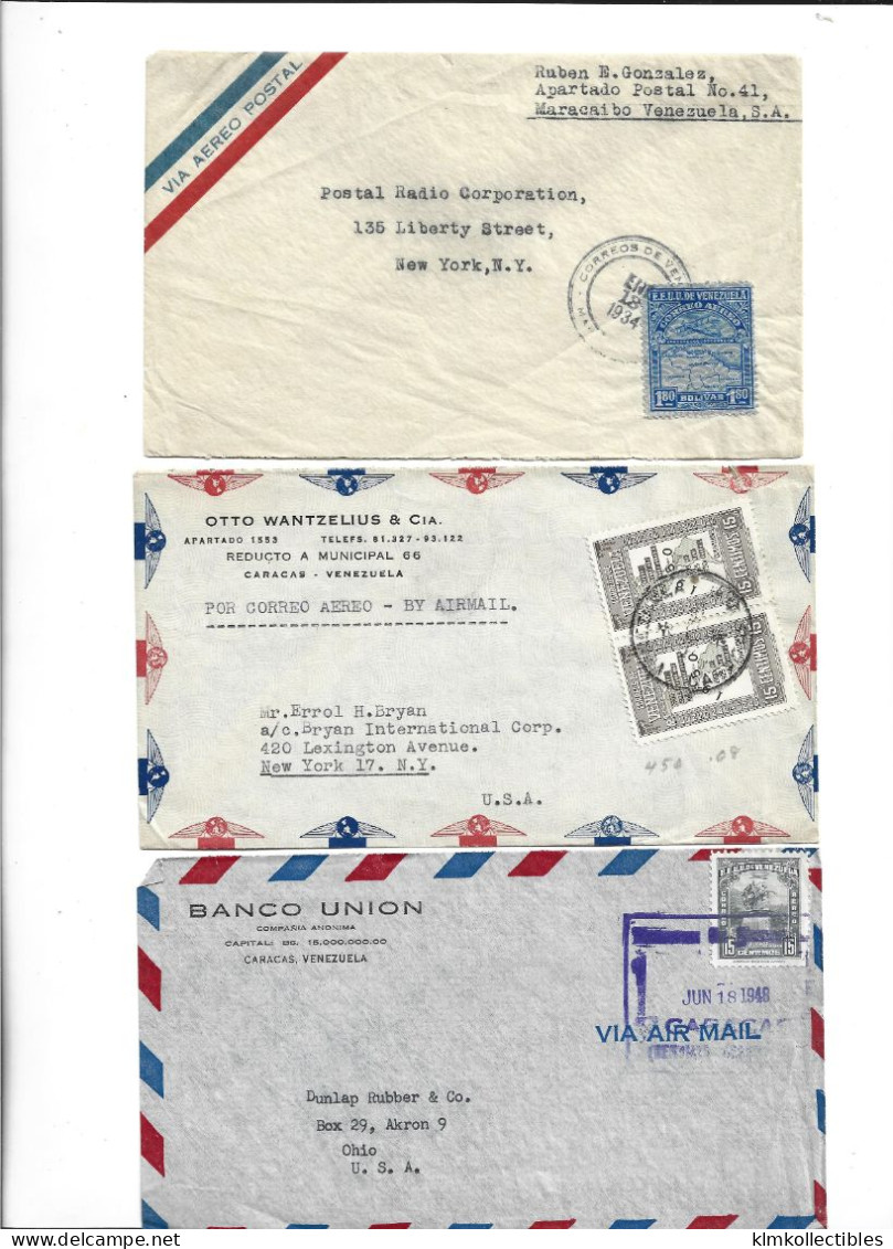 VENEZUELA - POSTAL HISTORY LOT 6 COVERS - AIRMAIL - Venezuela