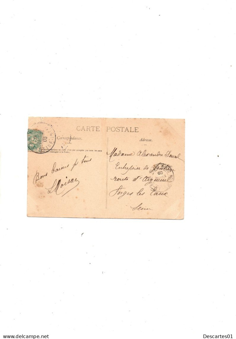 C P A  ANIMEE  PAVILLY LA GARE LA STATION DE PARIS LE HAVRE   CIRCULEE  11 FEVRIER 1906 - Pavilly