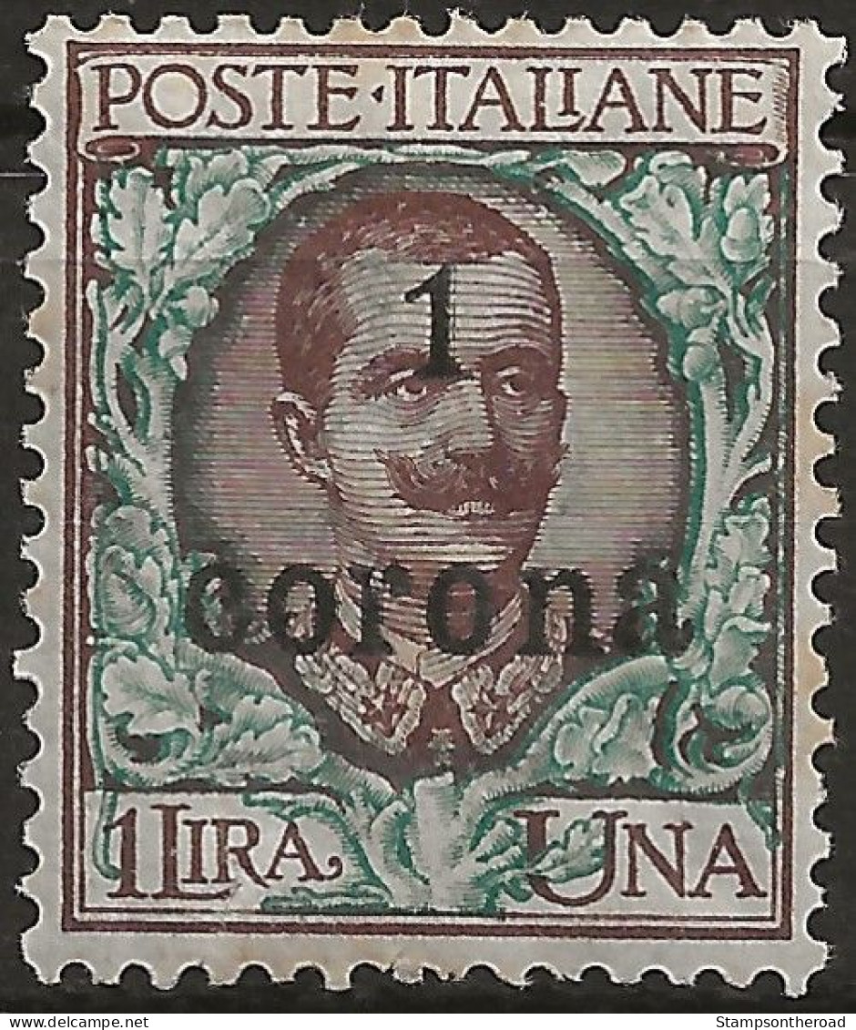 TRTT11NA1,1919 Terre Redente - Trento E Trieste, Sassone Nr. 11, Francobollo Nuovo Senza Linguella **/ - Trento & Trieste