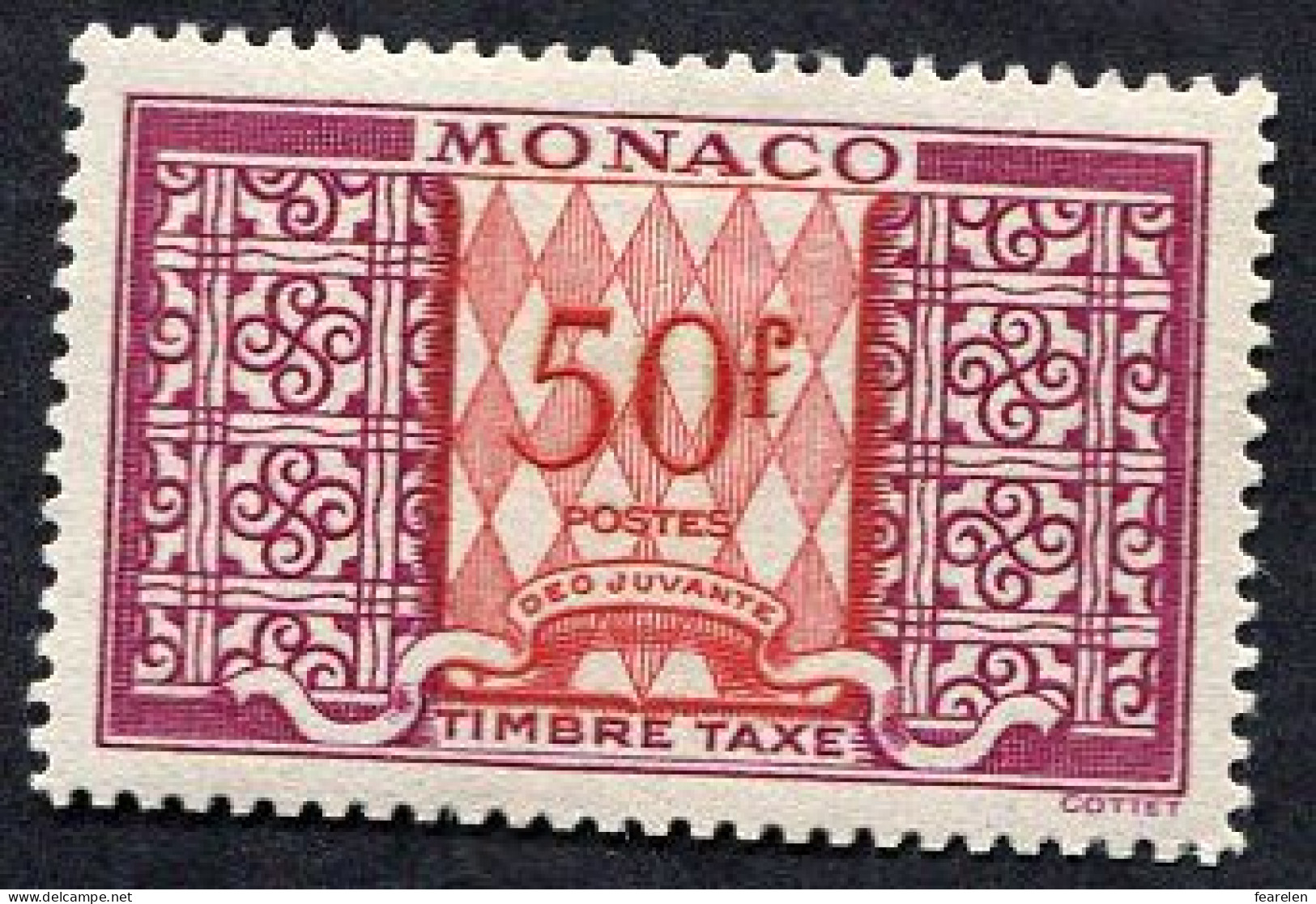 Monaco Taxe N°61A Neuf**, Qualité Très Beau - Taxe